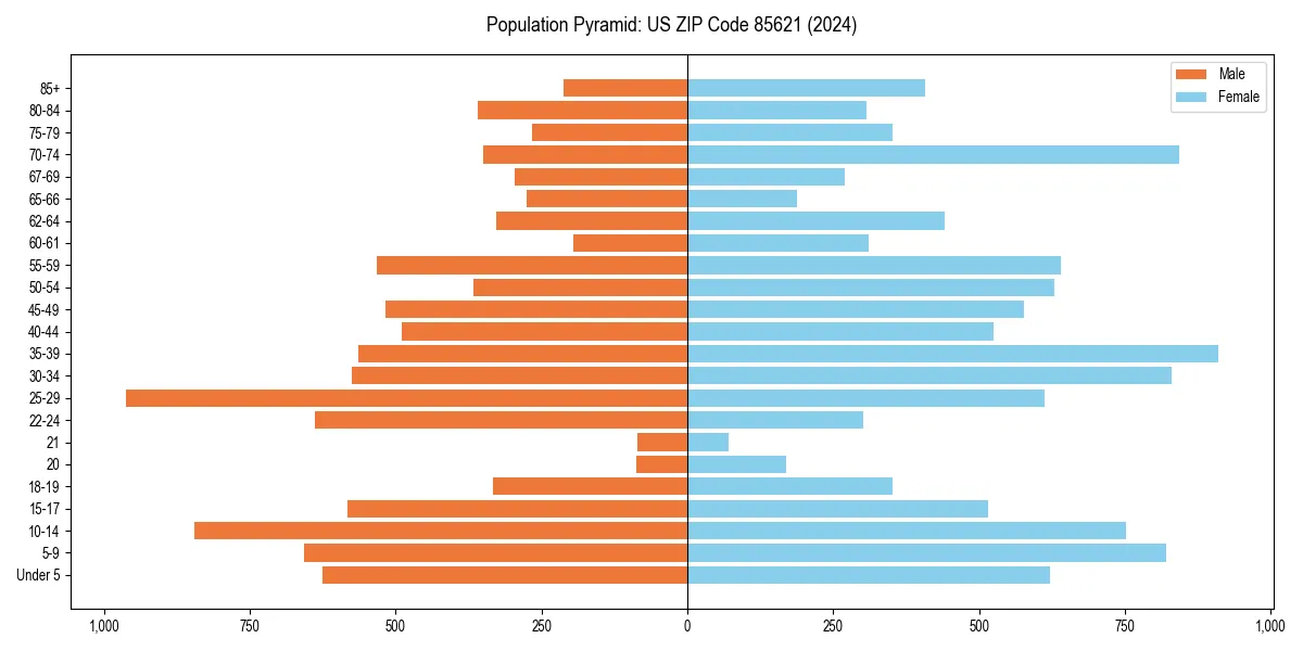 Population pyramid for 