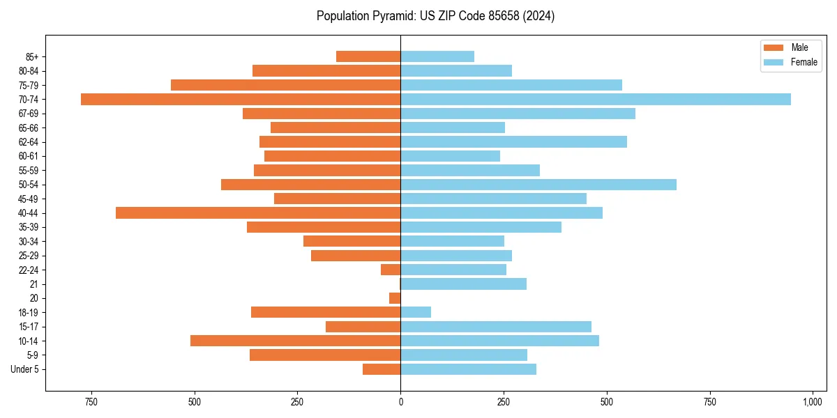 Population pyramid for 