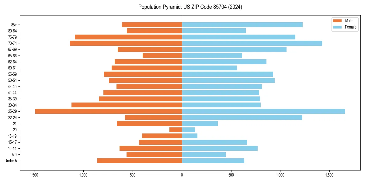 Population pyramid for 