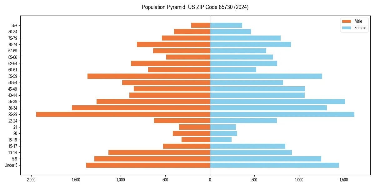 Population pyramid for 