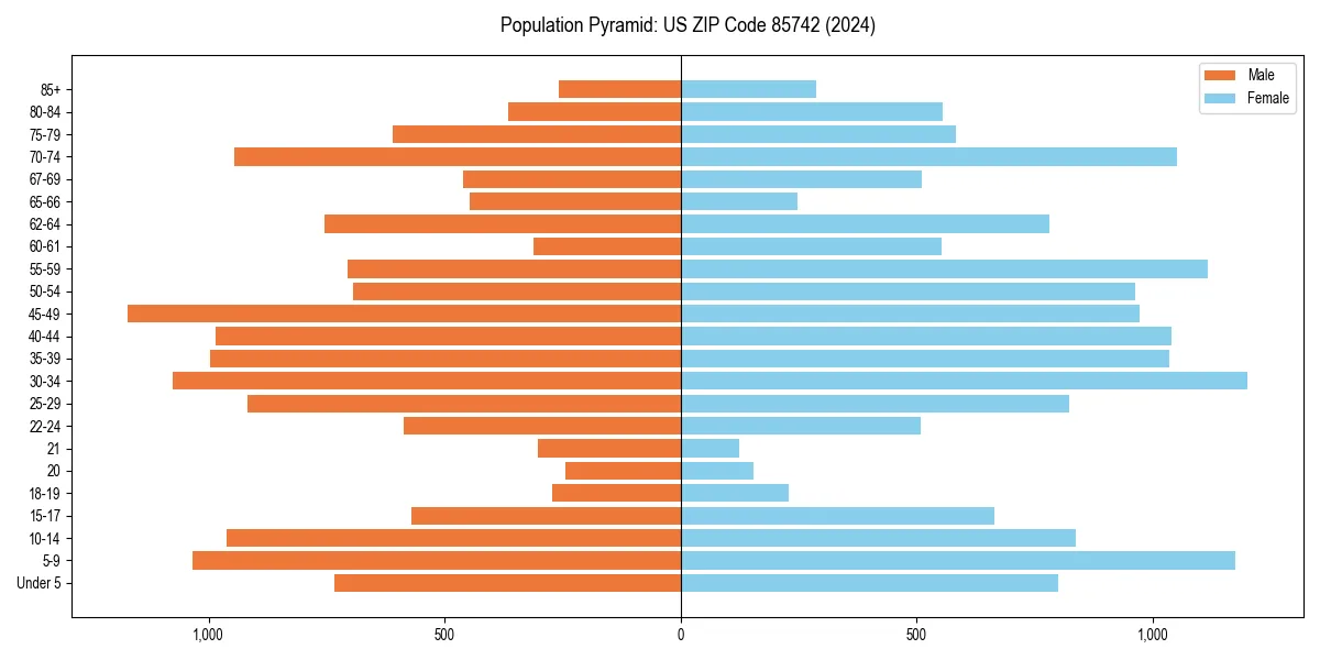 Population pyramid for 