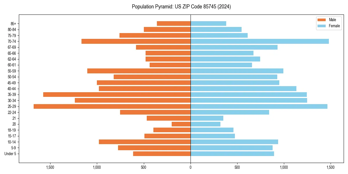 Population pyramid for 
