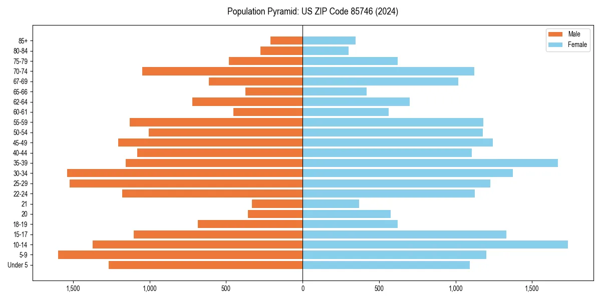 Population pyramid for 