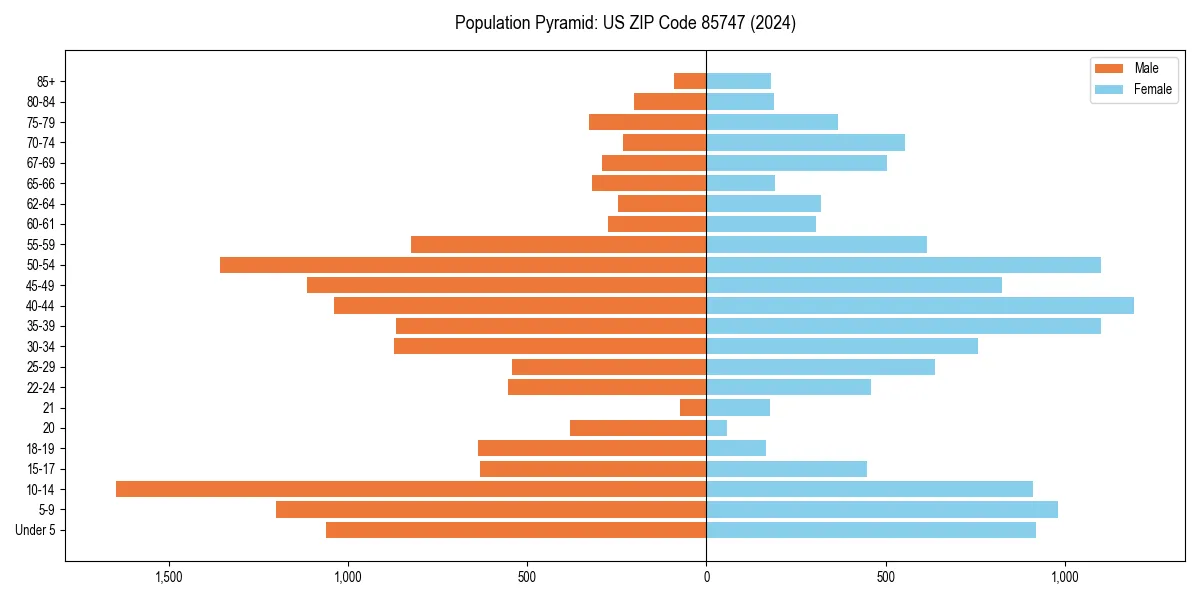 Population pyramid for 