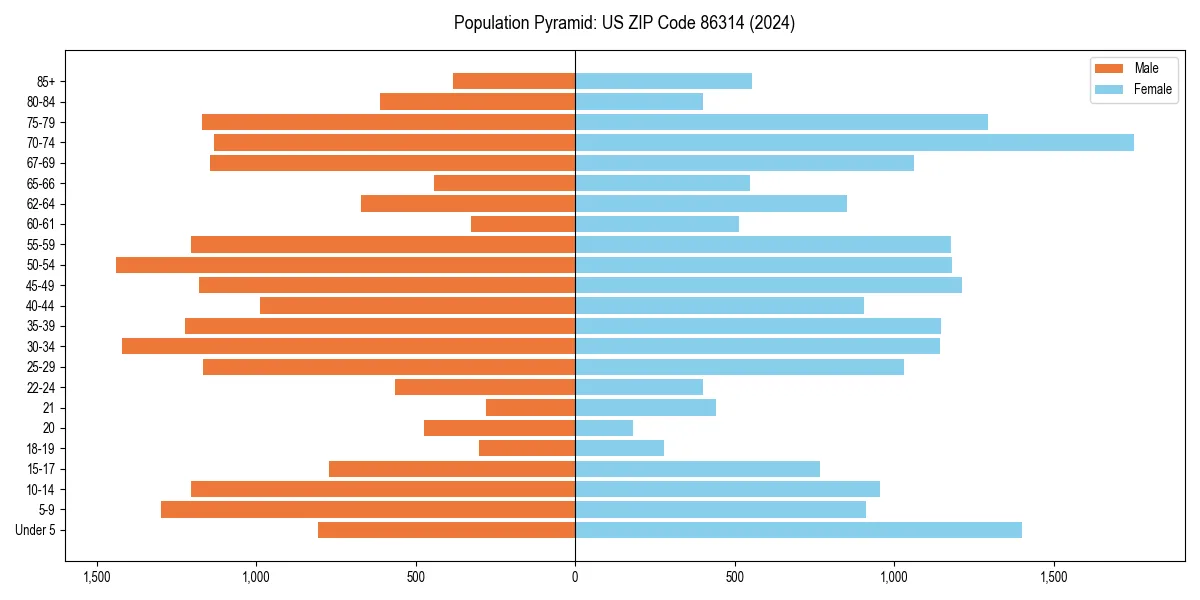 Population pyramid for 