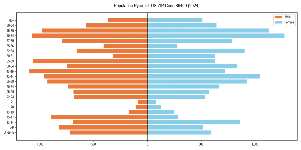 Population pyramid for 