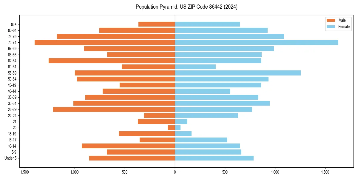 Population pyramid for 