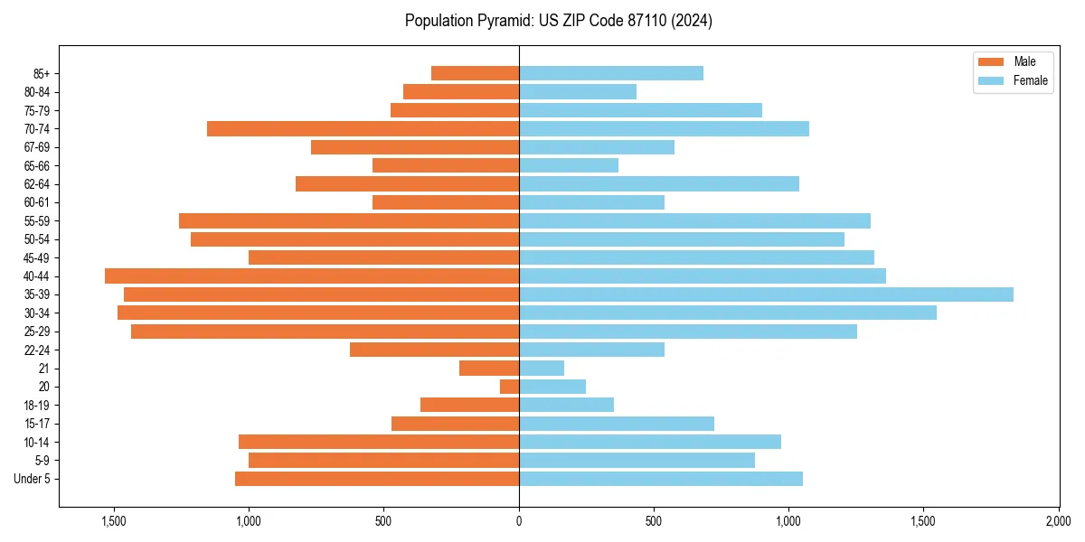 Population pyramid for 