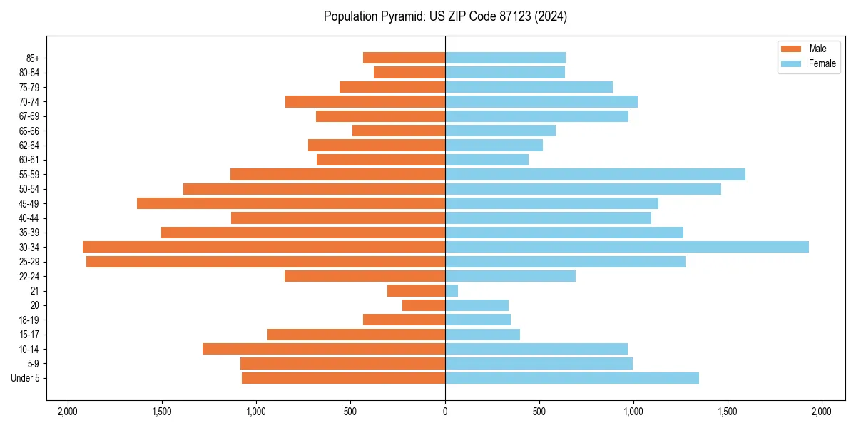 Population pyramid for 