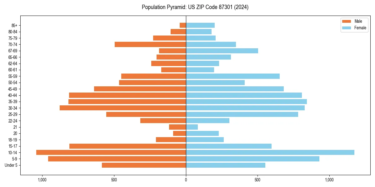 Population pyramid for 