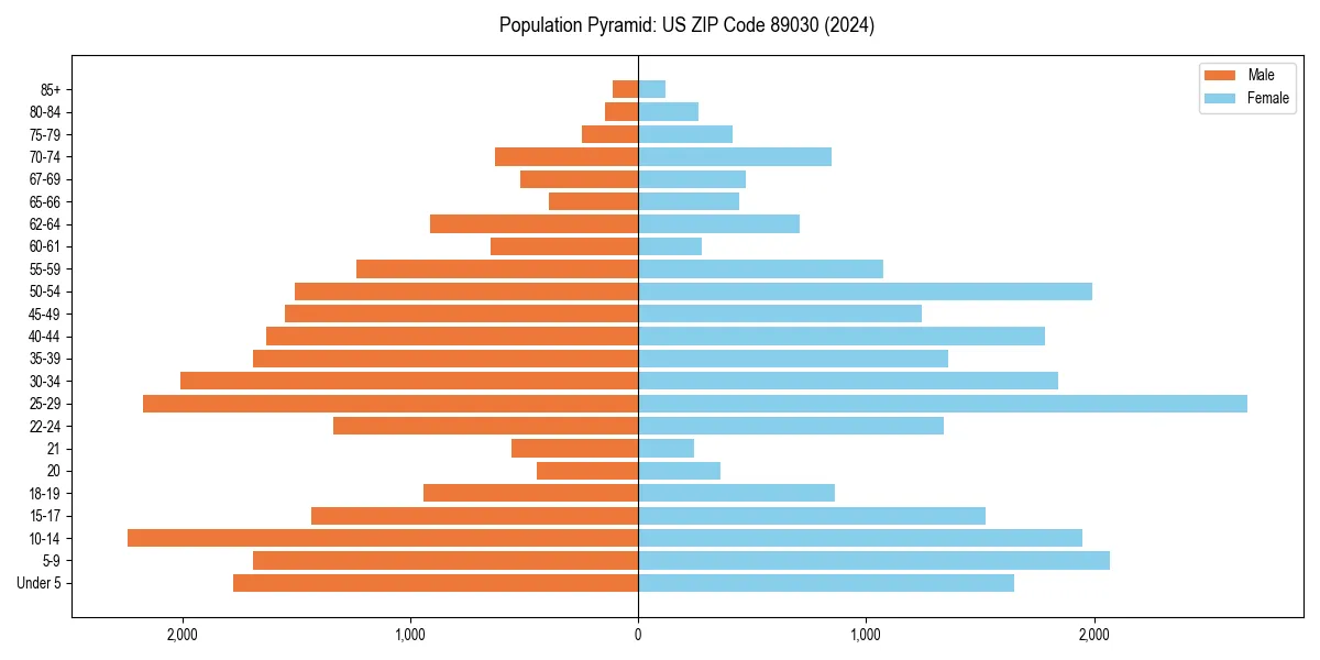 Population pyramid for 