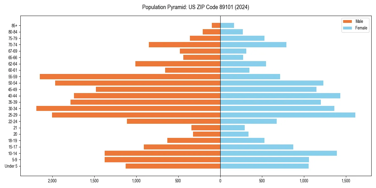 Population pyramid for 