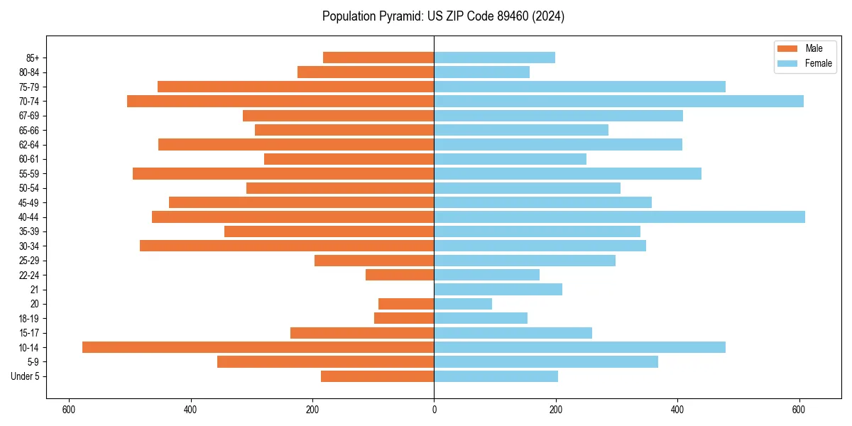 Population pyramid for 