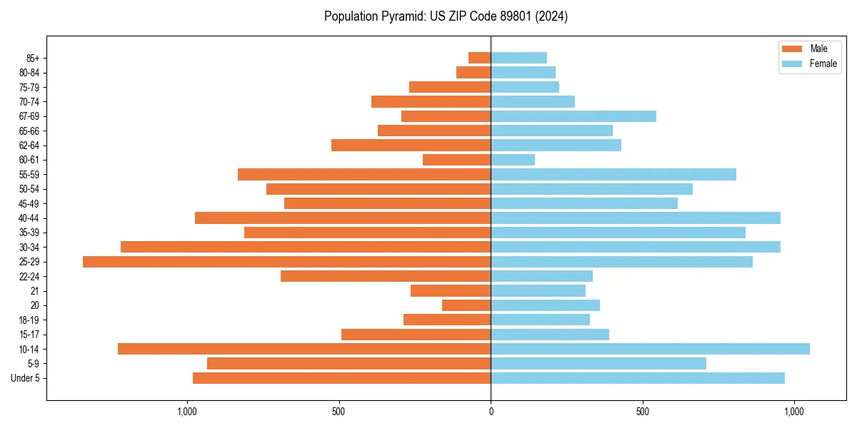 Population pyramid for 