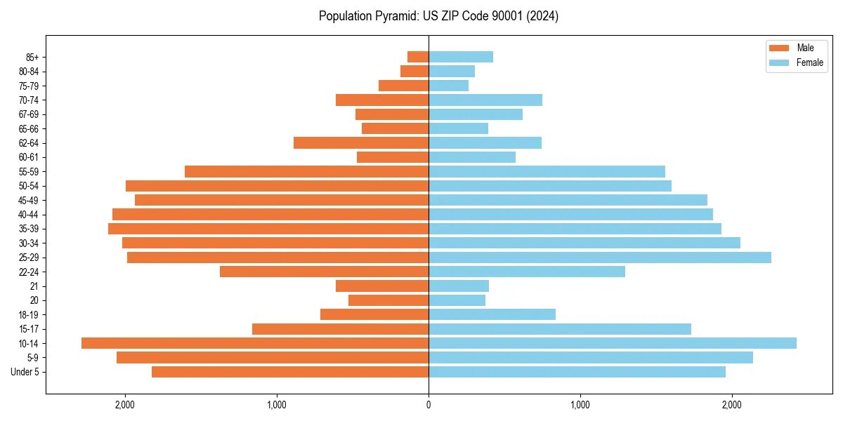 Population pyramid for 