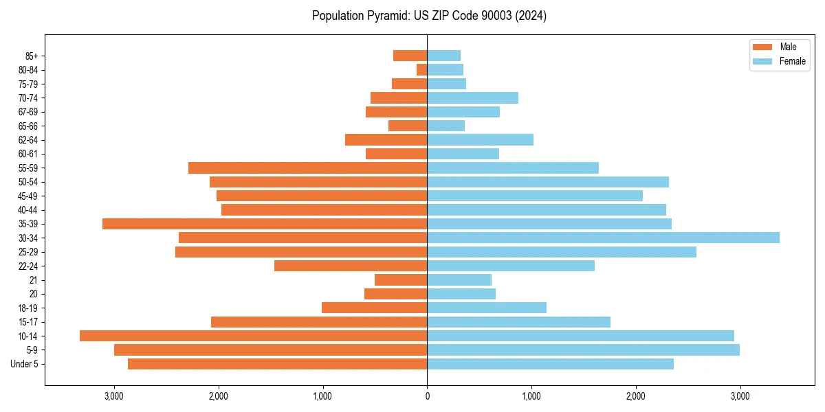 Population pyramid for 