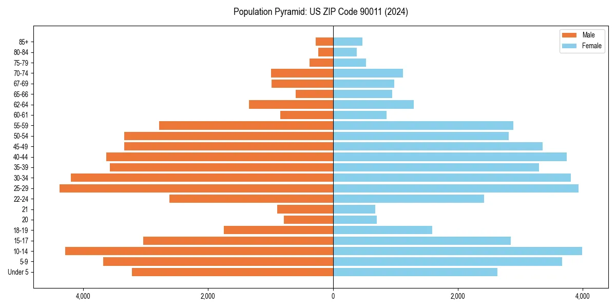 Population pyramid for 