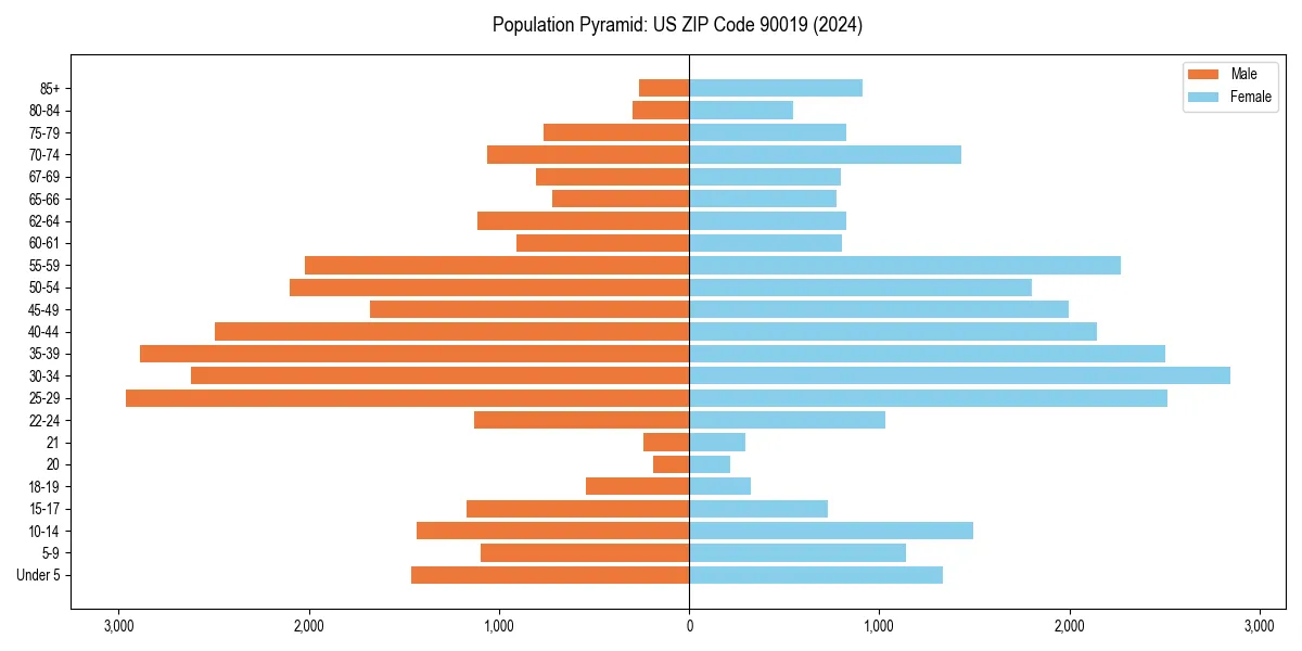 Population pyramid for 