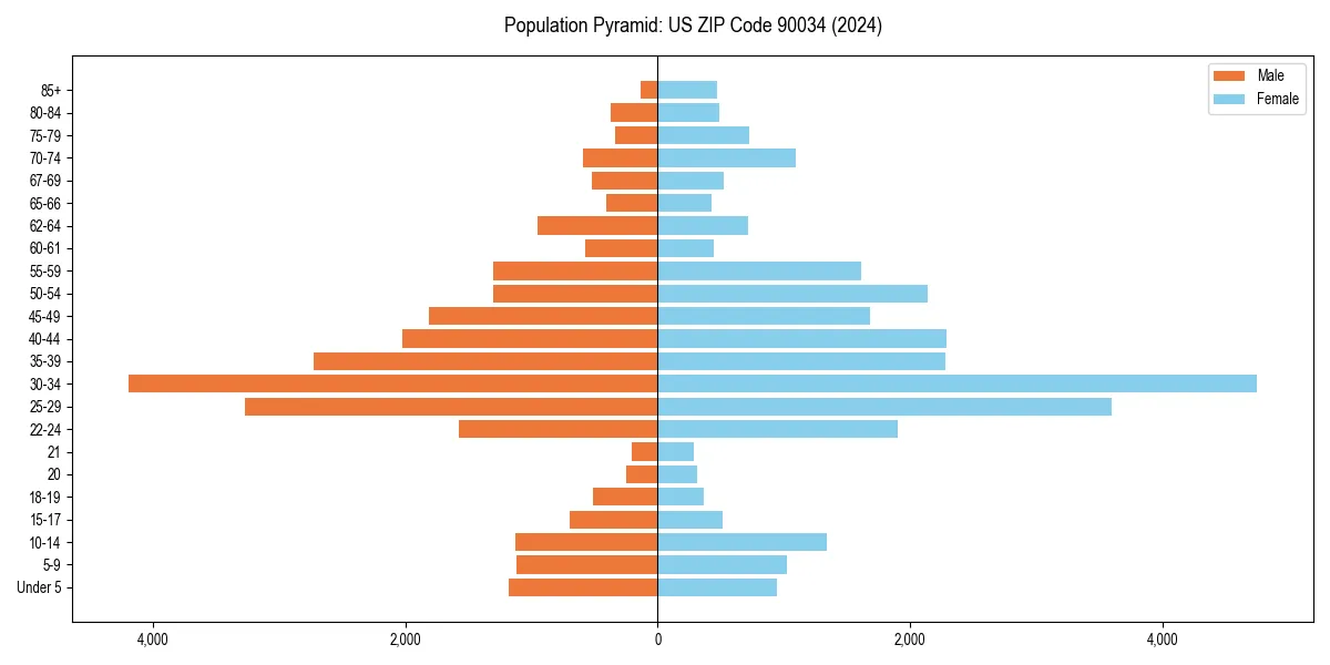 Population pyramid for 