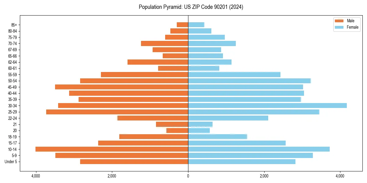 Population pyramid for 