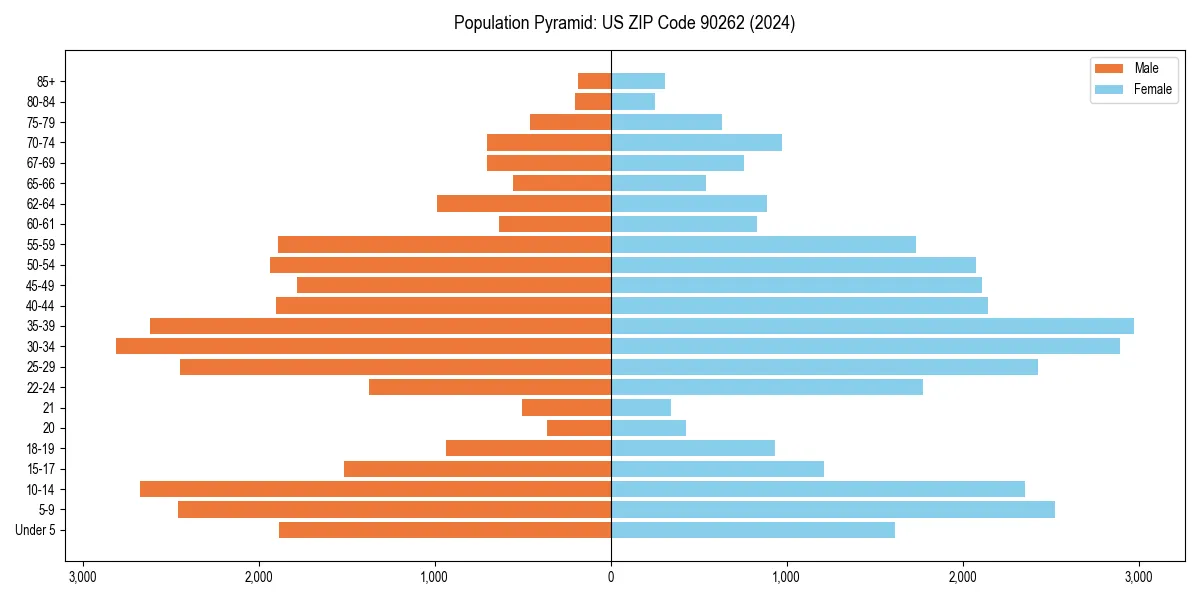Population pyramid for 