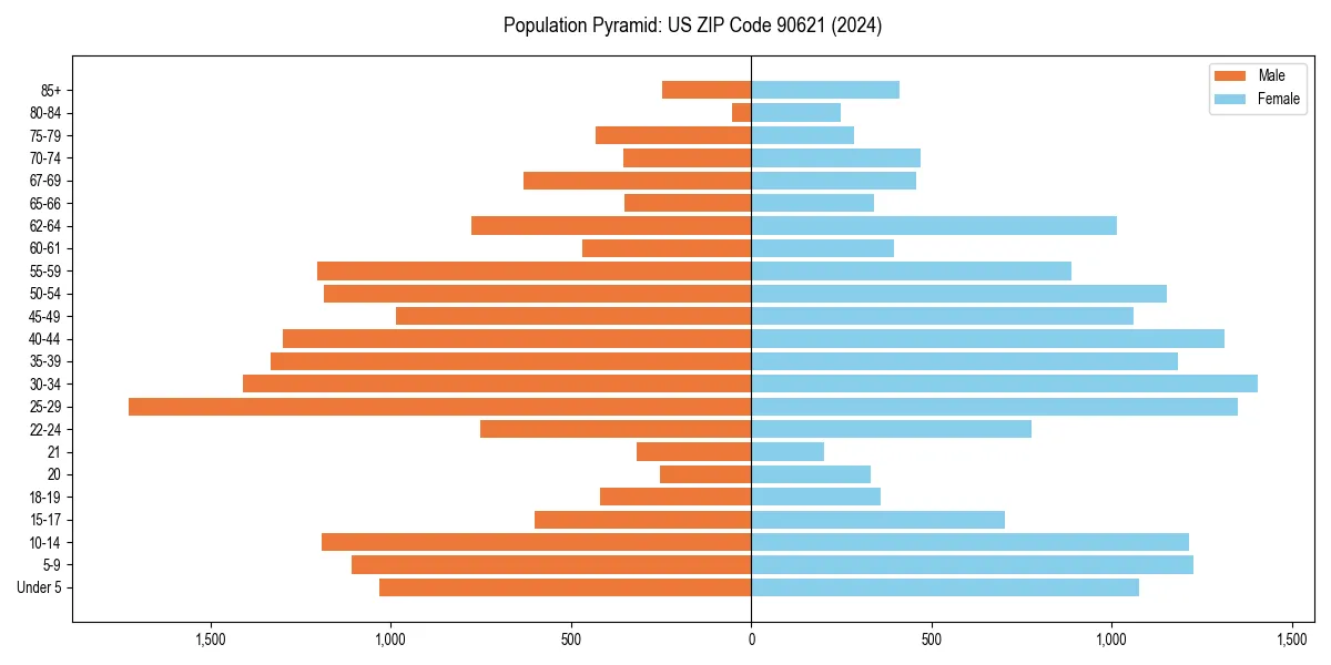 Population pyramid for 