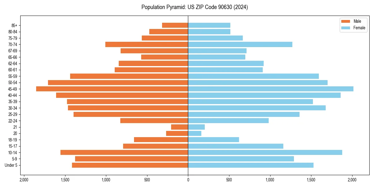 Population pyramid for 