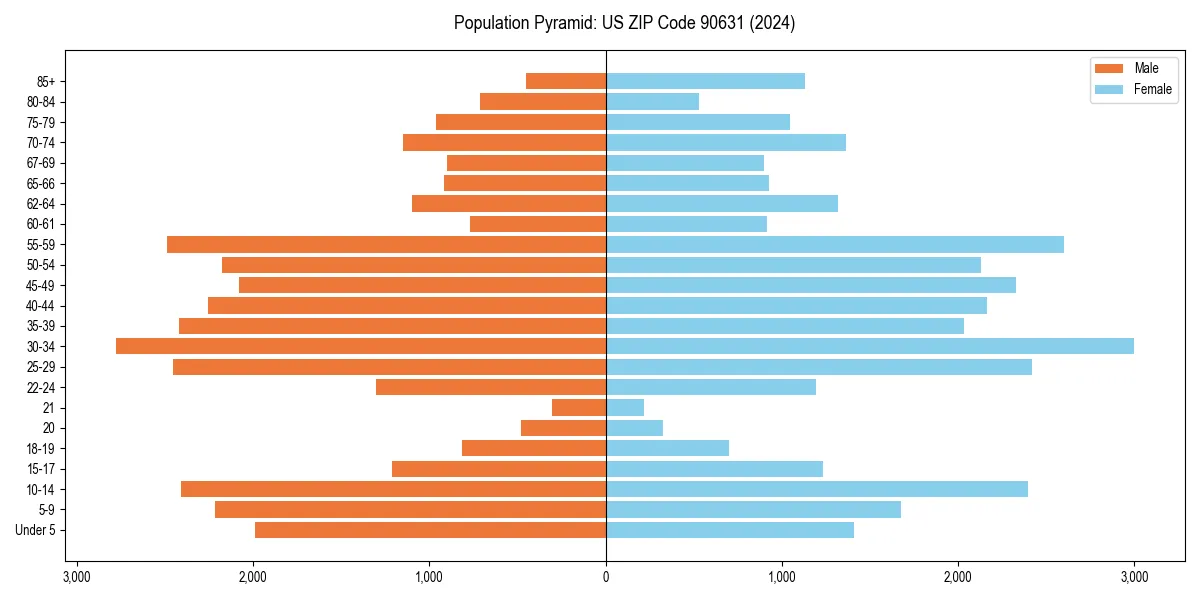 Population pyramid for 