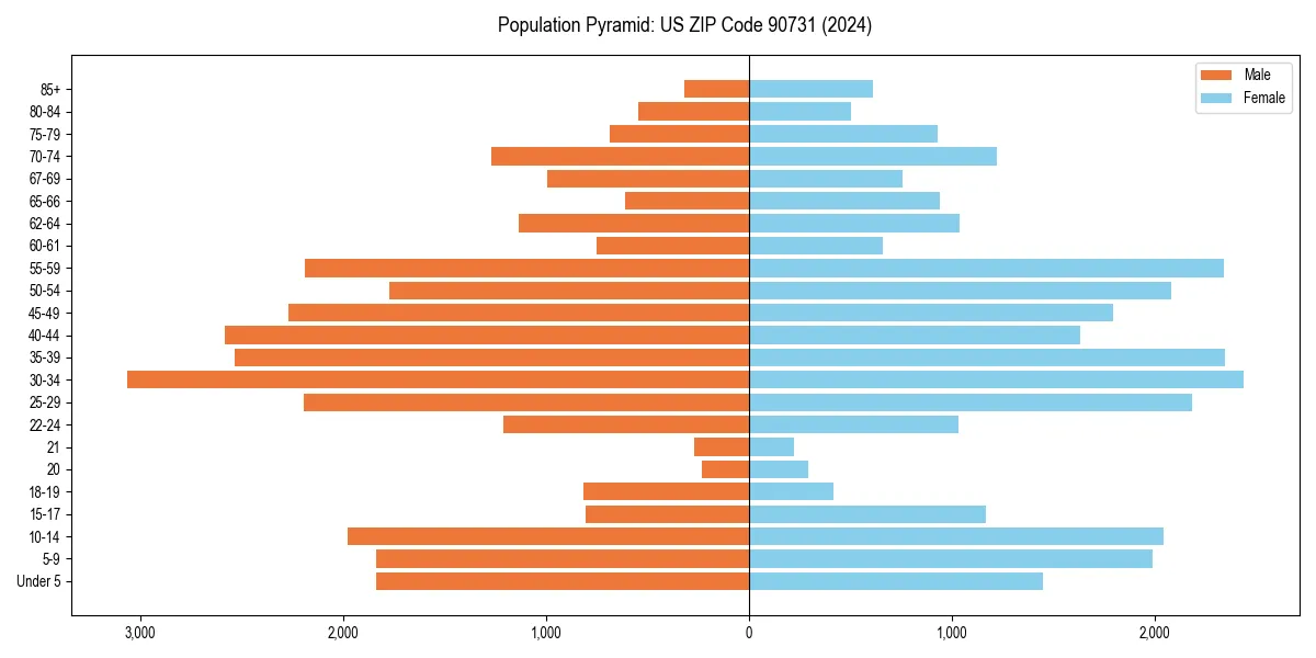 Population pyramid for 