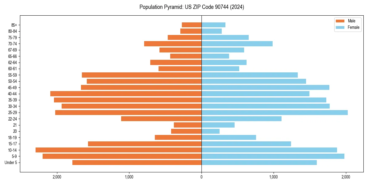 Population pyramid for 