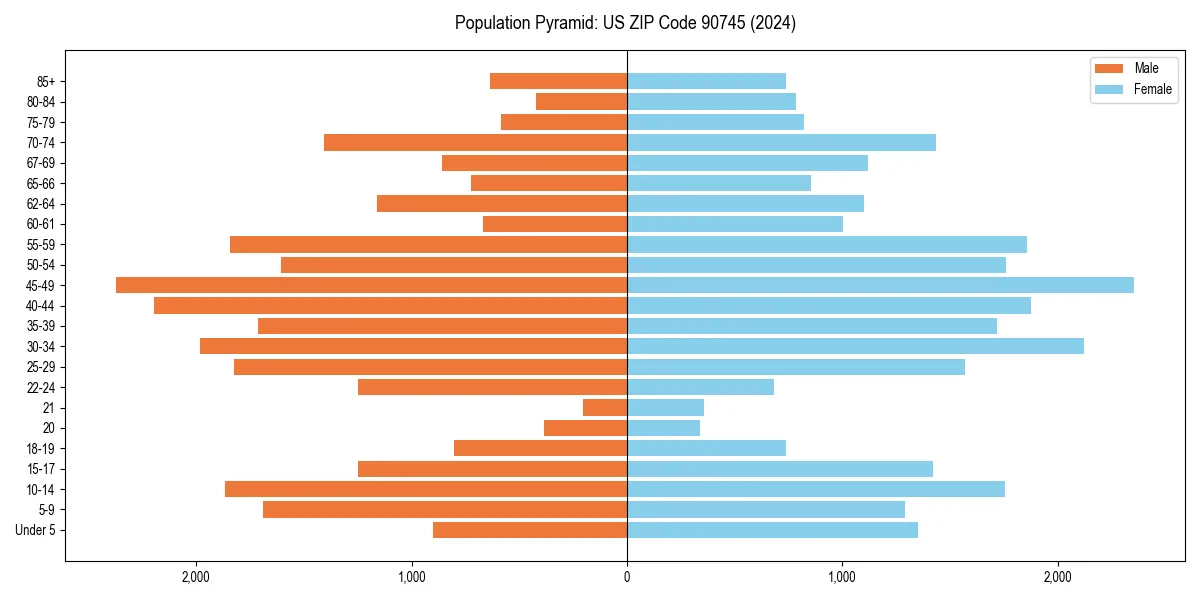 Population pyramid for 