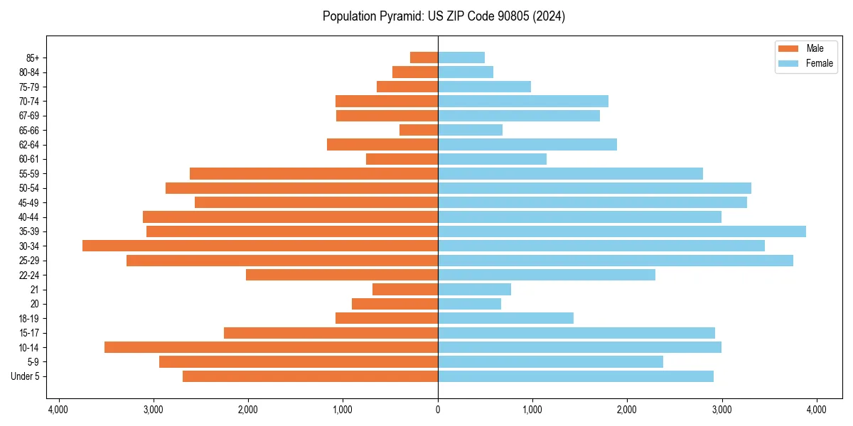 Population pyramid for 