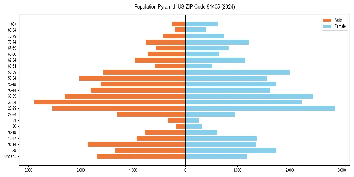Population pyramid for 