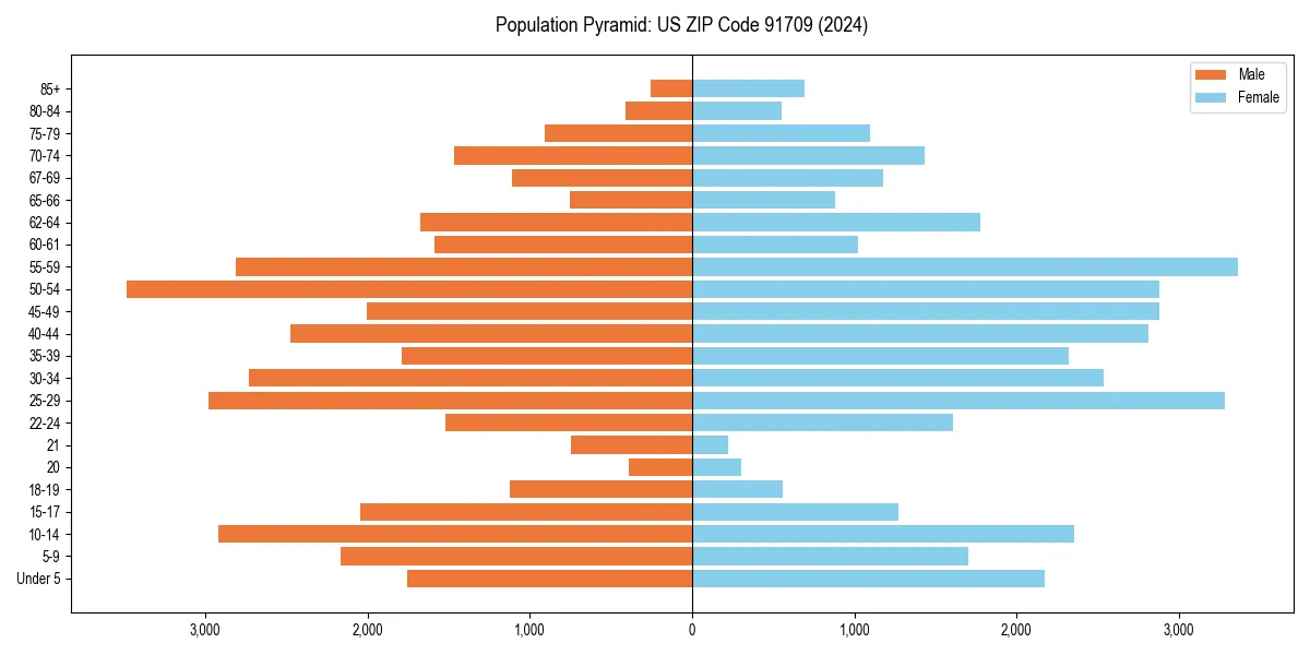 Population pyramid for 