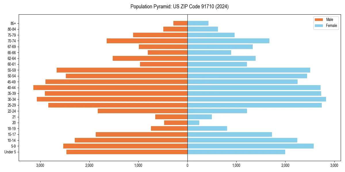 Population pyramid for 