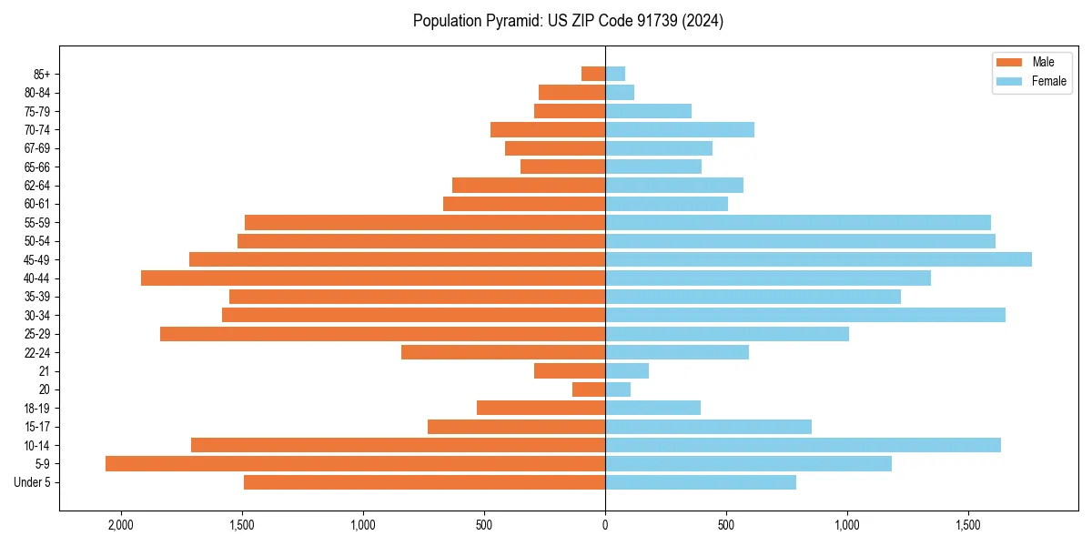 Population pyramid for 