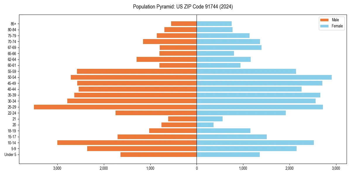 Population pyramid for 