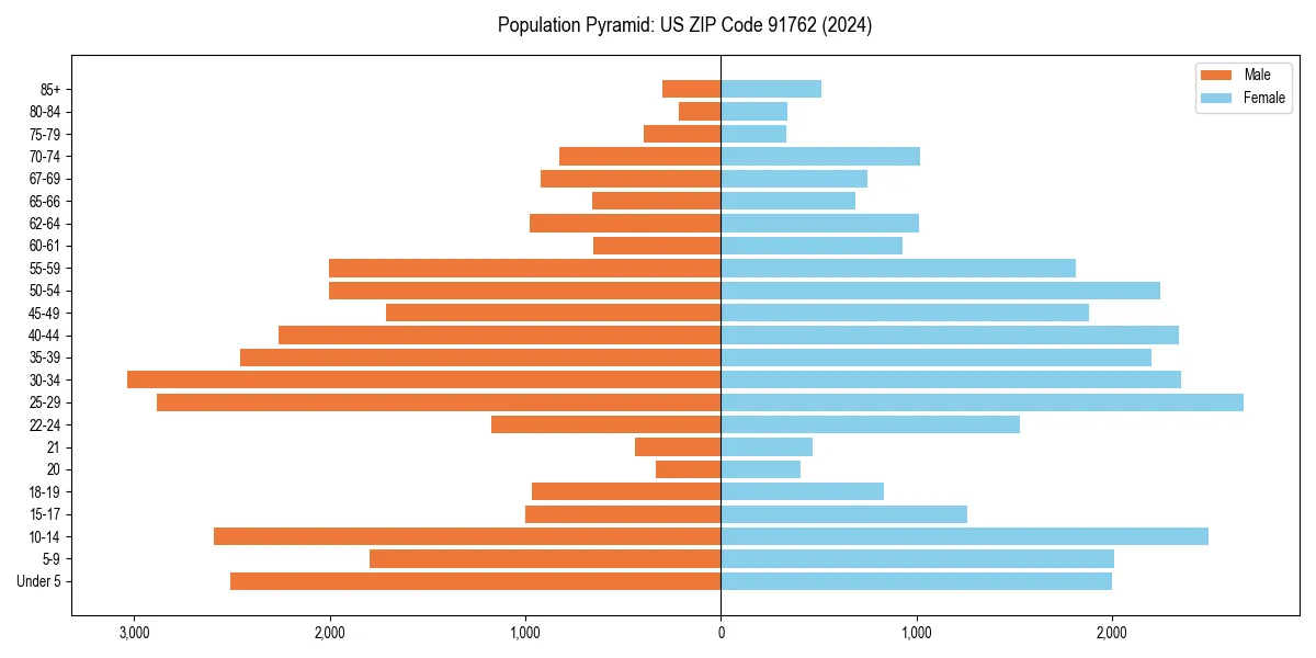 Population pyramid for 