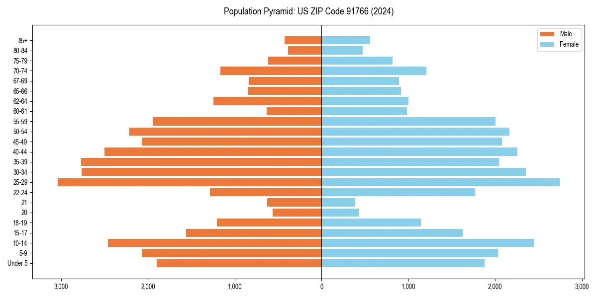 Population pyramid for 