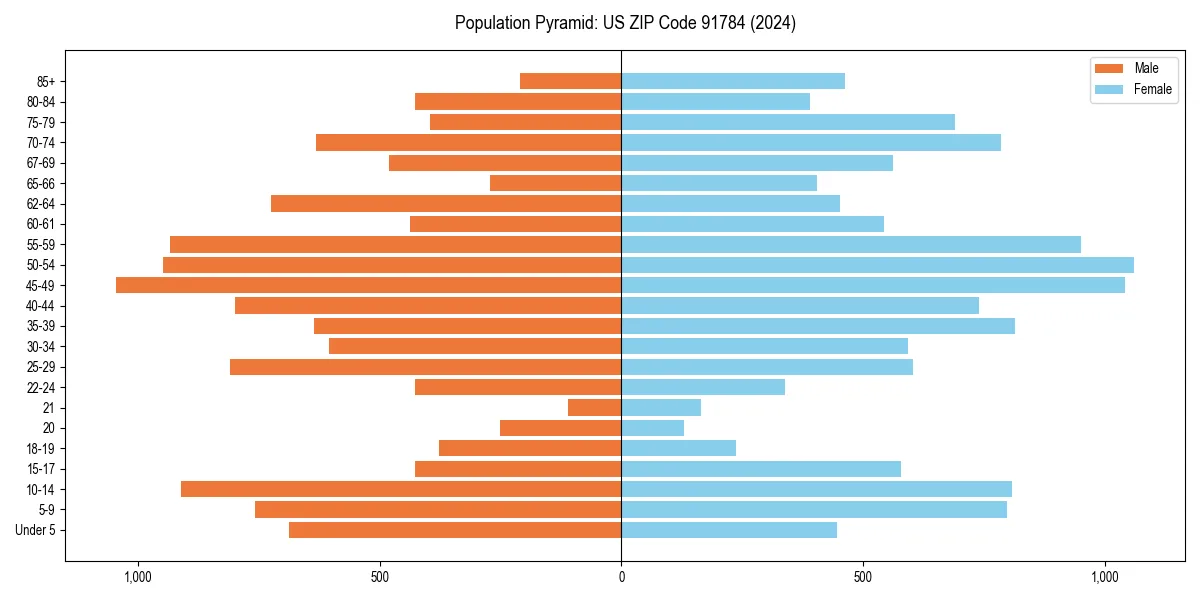 Population pyramid for 