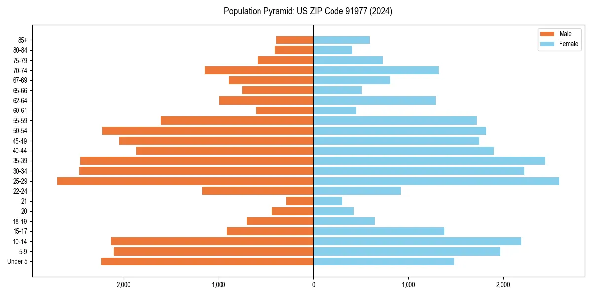 Population pyramid for 
