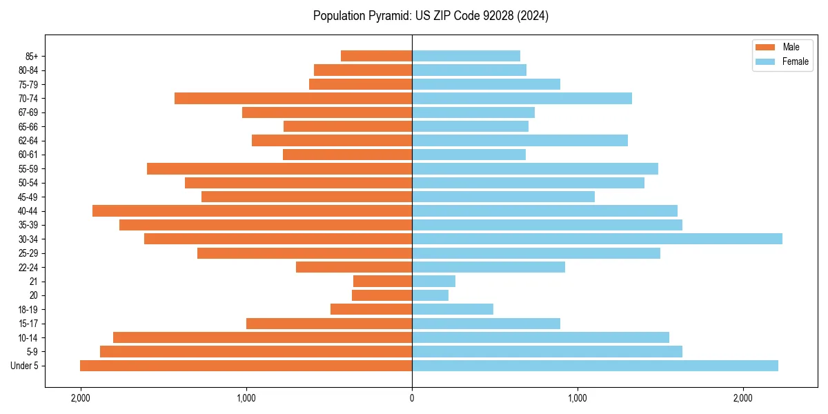 Population pyramid for 