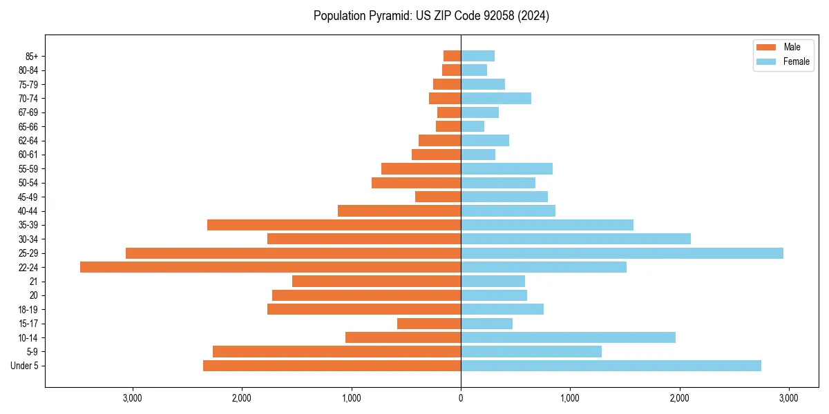 Population pyramid for 