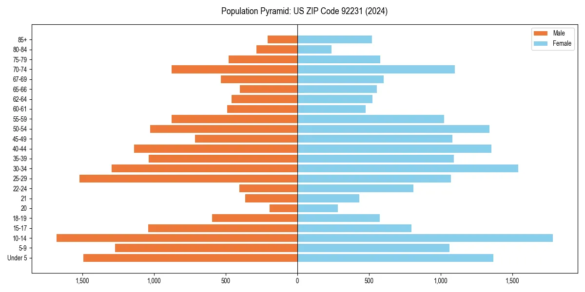 Population pyramid for 