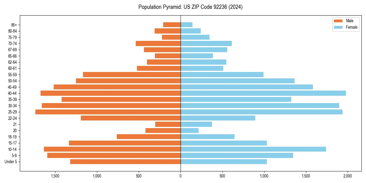 Population pyramid for 
