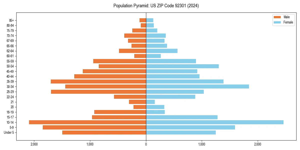 Population pyramid for 