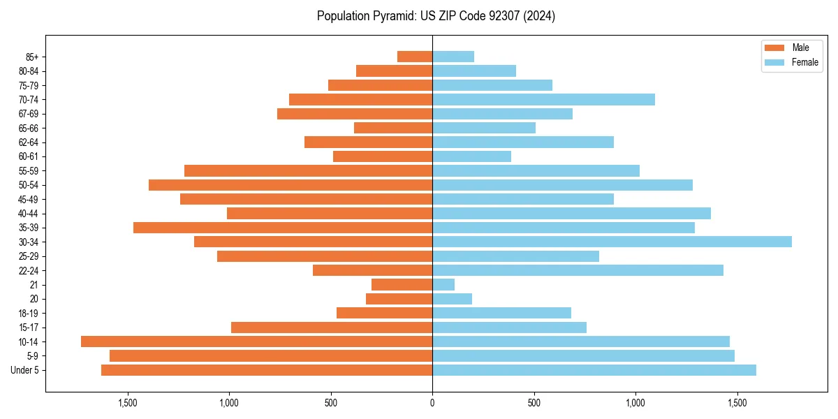 Population pyramid for 