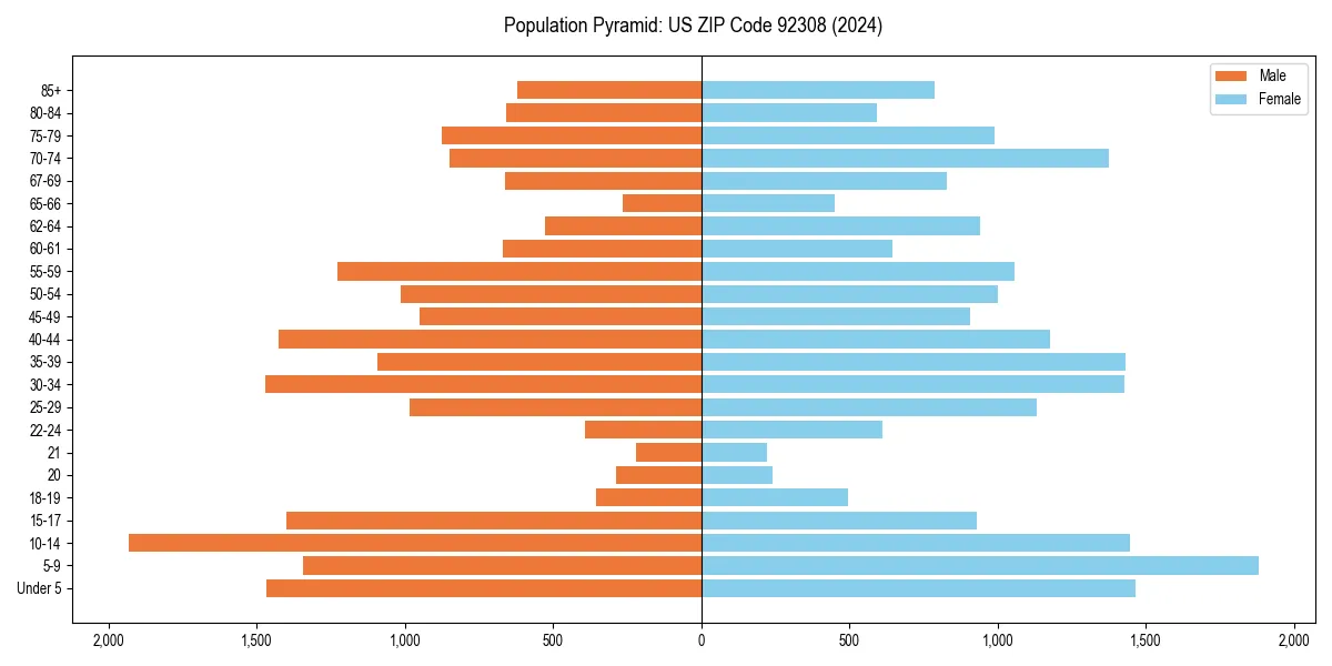 Population pyramid for 