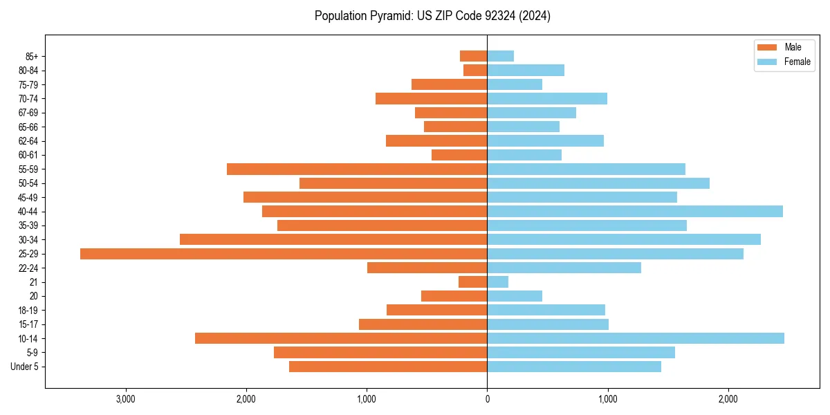 Population pyramid for 
