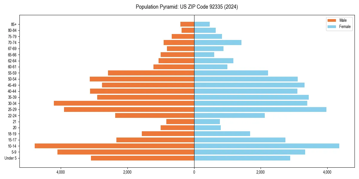 Population pyramid for 
